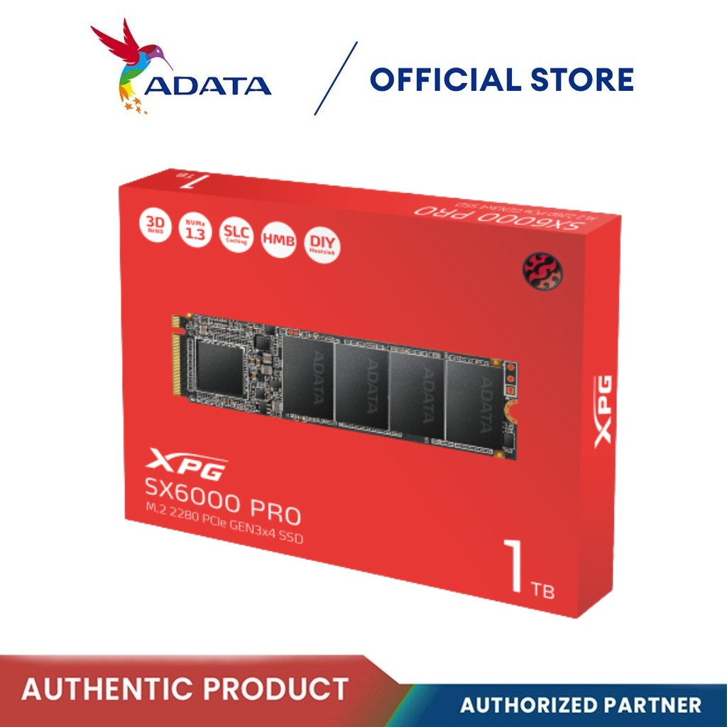 Adata ADASX6000PNP1TTC XPG SX6000 PRO 1TB 2280 M.2 NVMe PCIe GEN3x4