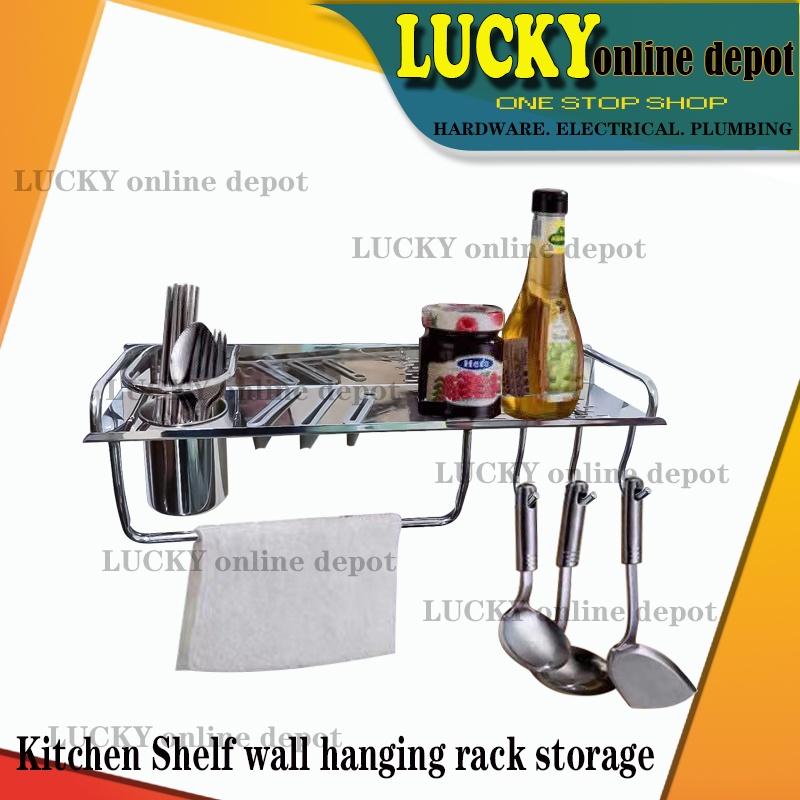 SHELF HANGING RACK STORAGE FOR KITCHEN WALL Shopee Philippines