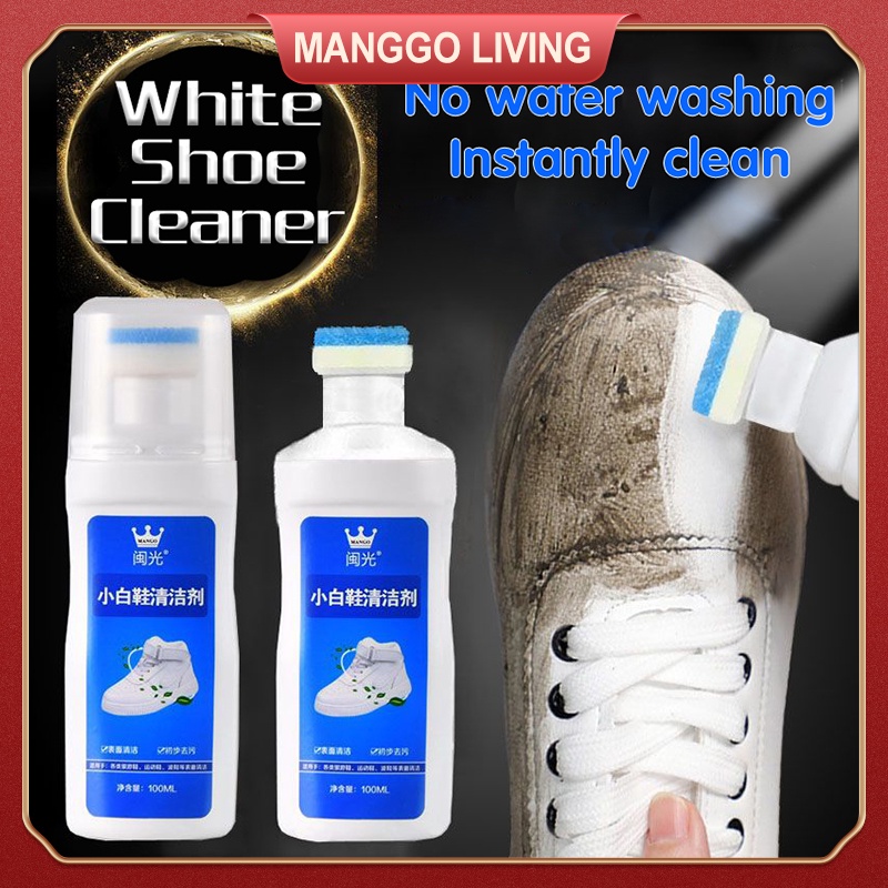 100ml White Shoe Cleaner Brightener Yellow Edge Whitening Reconditions ...