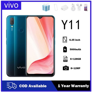 【1 Year Warranty】Vivo Y11 Smartphone 6GB+128GB 5000mAh Battery 8MP/13MP Dual Rear Camera Cellphone