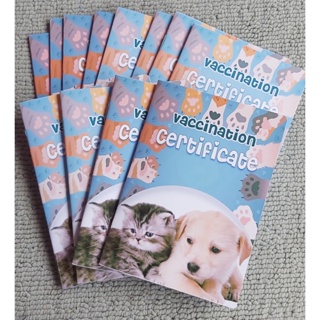 Pet Vaccination Certificate Card for Dogs and Cats