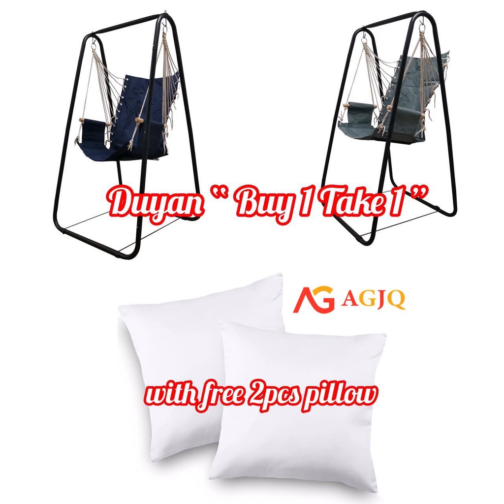 BUY 1 TAKE 1 Duyan w/ free 2pcs PILLOW with Metal Stand SetMetal Stand
