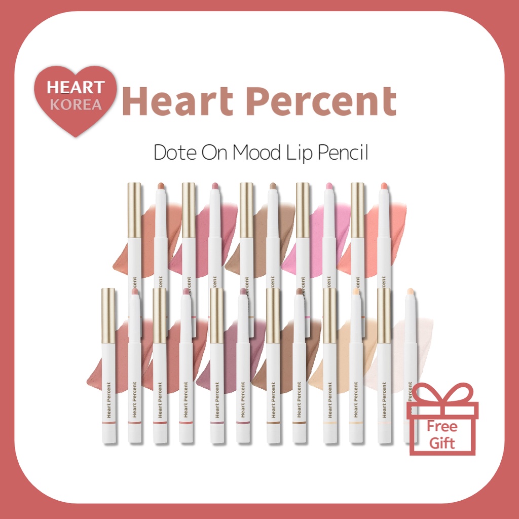 Heart Percent Dote On Mood Lip Pencil 11shades 0.8g eye cheek lip base