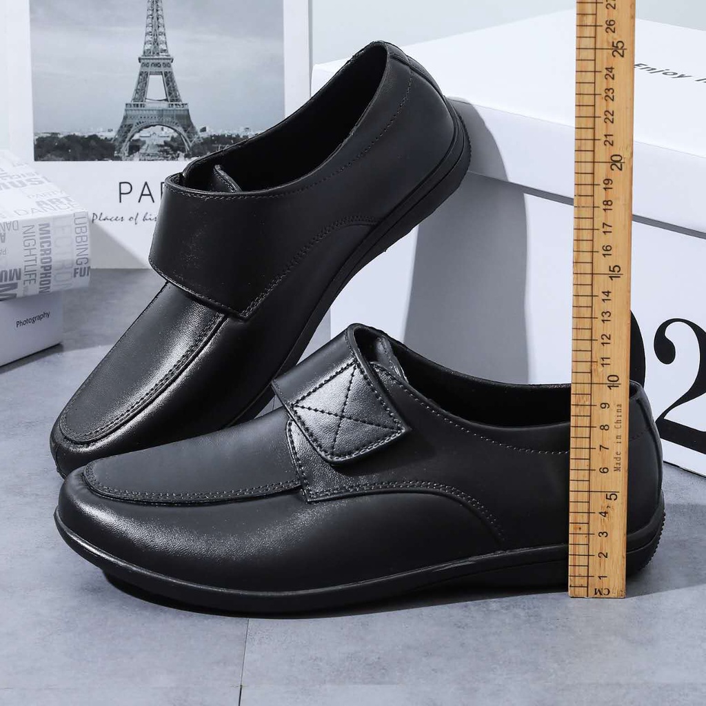 Kids Black school shoes for boys Quality rubber shoes cod 602