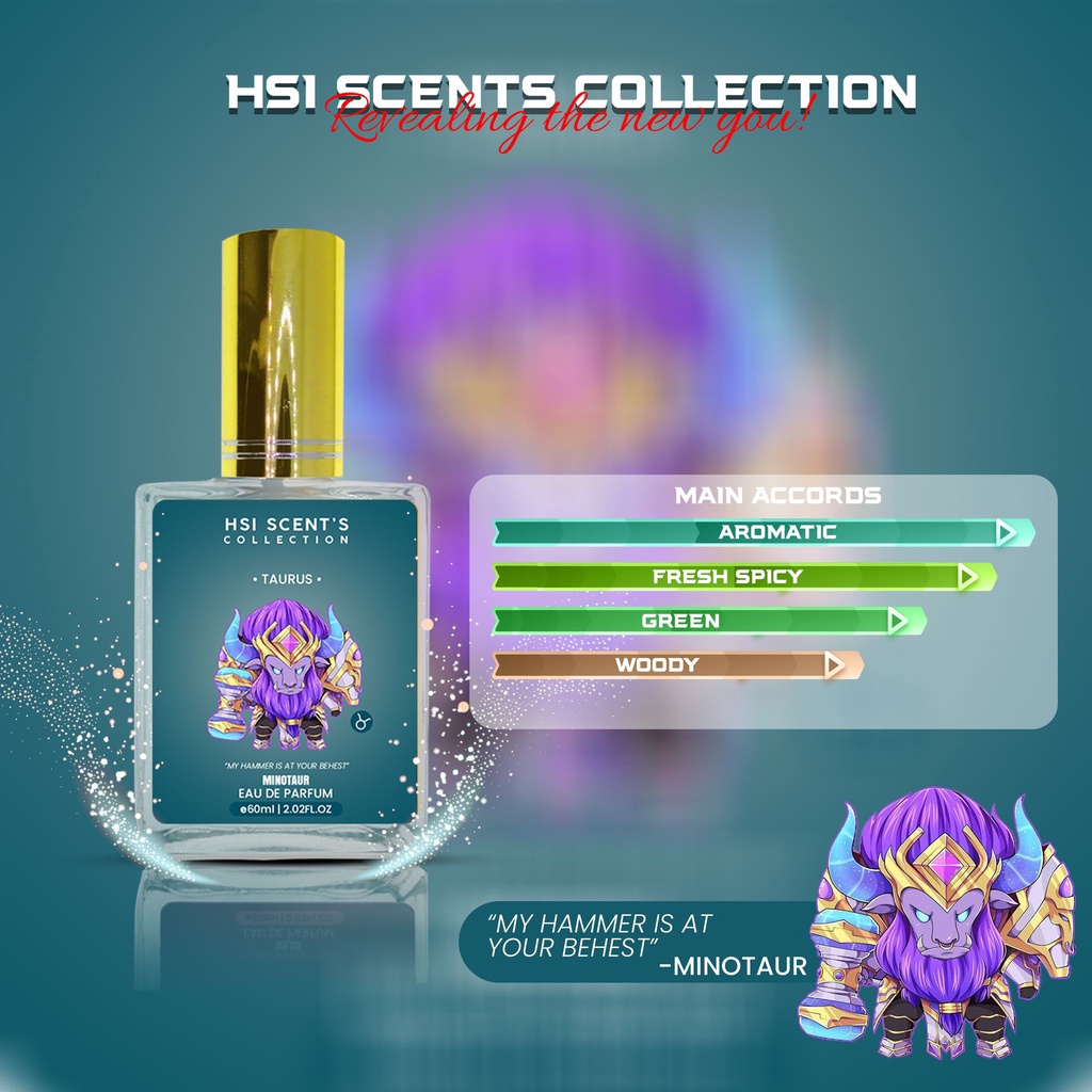 HSI Scents Zodiac Perfume Collection Taurus By Minotaur Mobile Legend