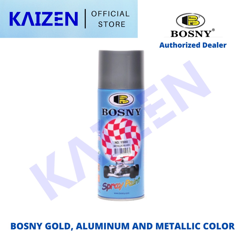 Original Bosny 1580 Metallic Silver Acrylic Spray Paint Shopee