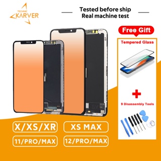LCD For X XS MAX XR 11 PRO MAX 12 PRO MAX Screen replactment Free tempered glass and tools