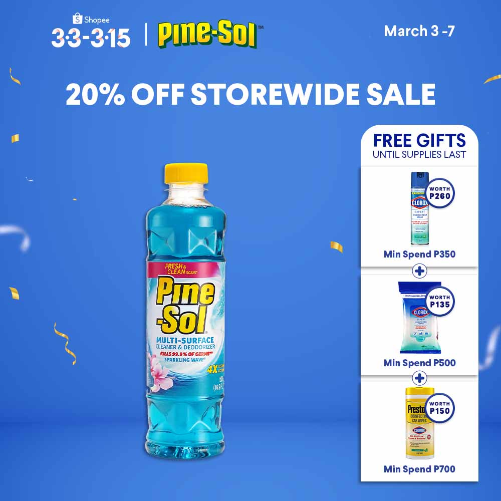 PineSol MultiSurface Cleaner & Deodorizer Sparkling Wave 500Ml