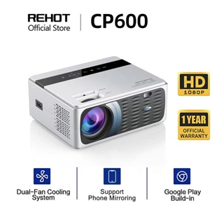 【COD&READY STOCK】Rehot CP600 Home Theater 1280x720P 3500 lumens LED 180'' Projector 1080P Full HD Android WIFI Bluetooth LCD 3D Video multimedia player