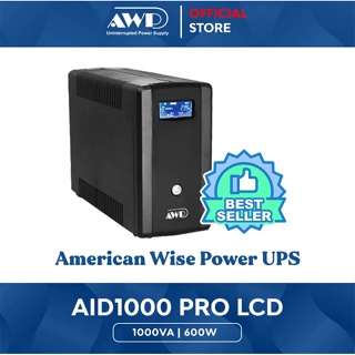 AWP Aide Pro LCD 600W-1000VA UPS with AVR Uninterruptible Power Supply (4 Sockets)