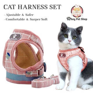 Cat harness and leash cat leash harness cat leash with collar cat body leash harness for cats
