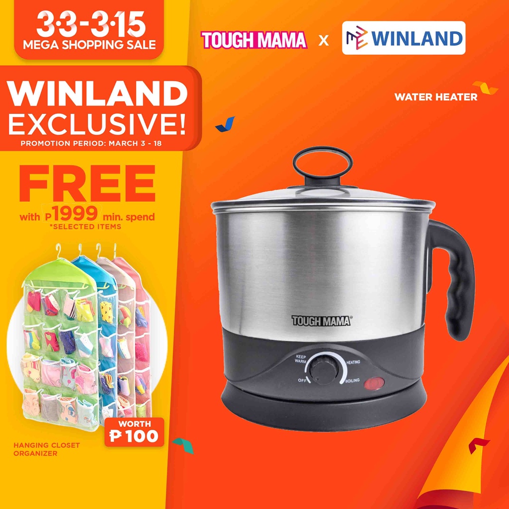 TOUGH MAMA by Winland Multi Function Electric Kettle Water Heater 1.2L