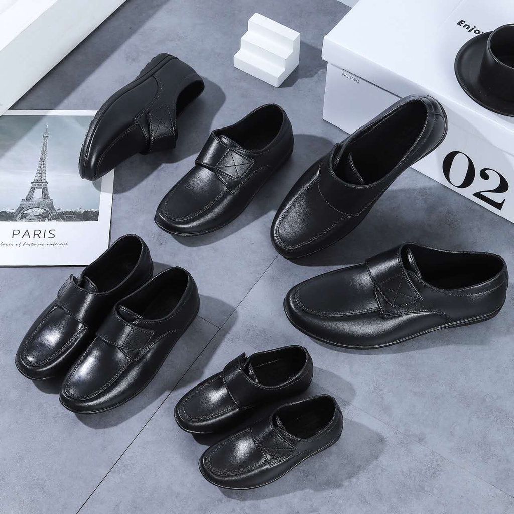 Kids Black school shoes for boys Quality rubber shoes cod 602
