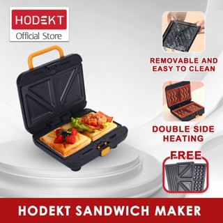HODEKT 3 in 1 Waffle Maker Electric Sandwich Maker MultiFunctional Breakfast Maker Griller Non-Stick Coated Plates