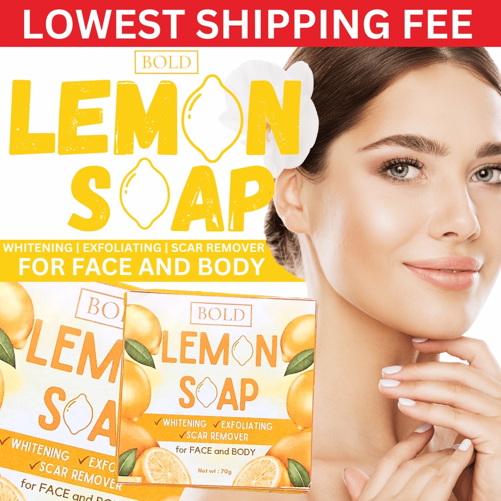 BOLD LEMON SOAP 70g Whitening Moisturizing Scar Remover 20x