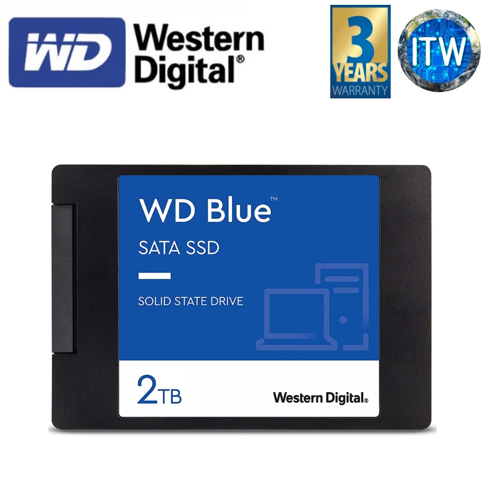 ITW Western Digital Blue 3D NAND 2TB PC SSD SATA III Gb/s 2.5 /7mm SSD  (WDS200T2B0A-00SM50) Shopee Philippines