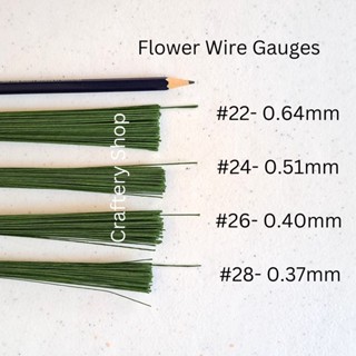 Flower Wire ~100pcs GREEN/SILVER/WHITE
