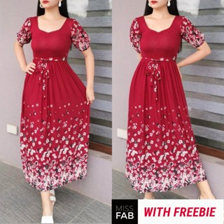 MISSFAB Thalia Printed Colors Maxi Dress Printed Colors Sunday Casual Office Dress Small-Large