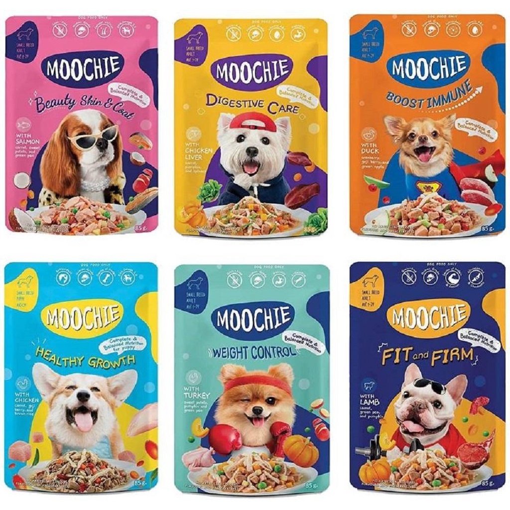 Moochie Wet Dog Food Casserole And Mousse Assorted Flavors With Unique ...