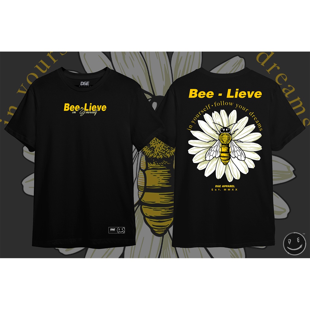 BEELIEVE IN YOURSELF By D&E Apparel / Streetwear Shirt / Black & Gray