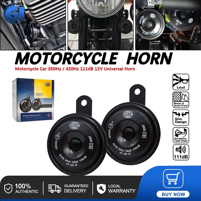 2Pcs Motorcycle Dual Horn Set Car 12v Universal High and Low Dual Tone