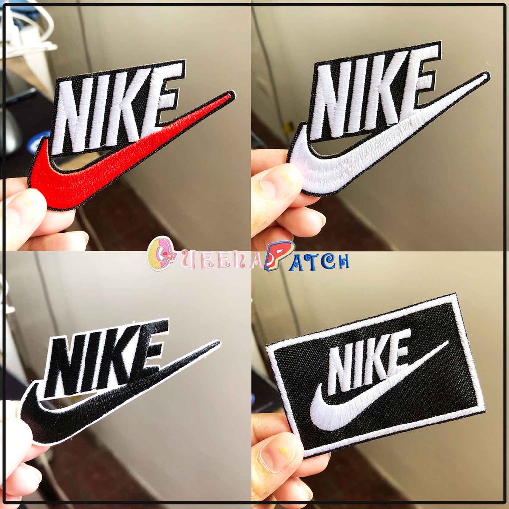 3 White Nike Air iron-on patch