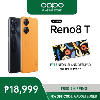 [New] OPPO Reno8 T | 100MP Portrait Camera | 48-Month Fluency Protection | 8GB RAM +8GB Extended RAM