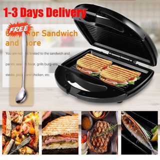 Sandwich Waffle Maker Toaster and Electric Panini Press with Non-Stick Plates 750W 220V