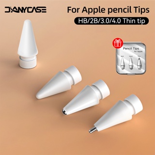 DANYCASE Stylus Replacement Nibs for Apple Pencil 1st 2nd Generation Replacement Tip 2H 2B 3.0 4.0 Soft and Hard Double-Layered iPad Stylus Nib