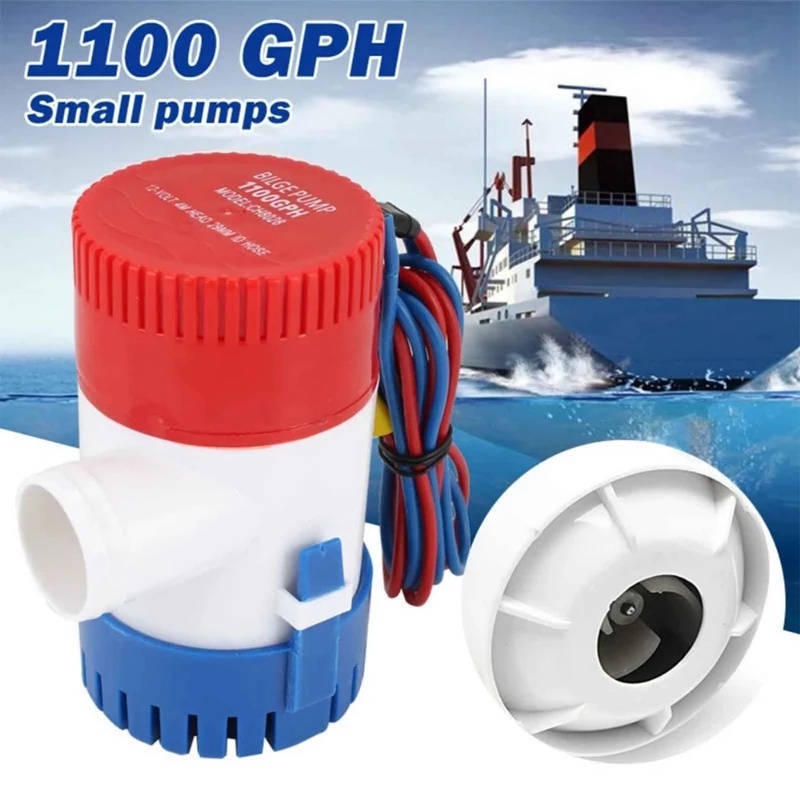 1100GPH 12V Electric Marine Submersible Bilge Pump Water Pump with ...