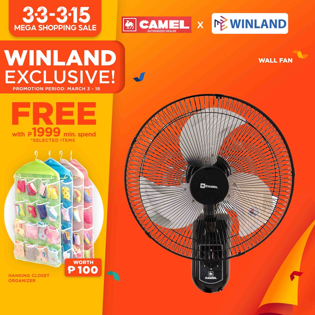 CAMEL by Winland Industrial Wall Fan Wallfan 16" Electric Fan