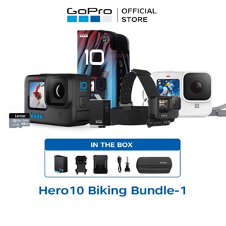 [Bundles] GoPro HERO10 Black 5.3K video and 23MP photos for Surfing, Diving, Vlogging, Live-streaming, Biking, Enduro Rechargeable Battery, 128GB SD Card, Waterproof Case