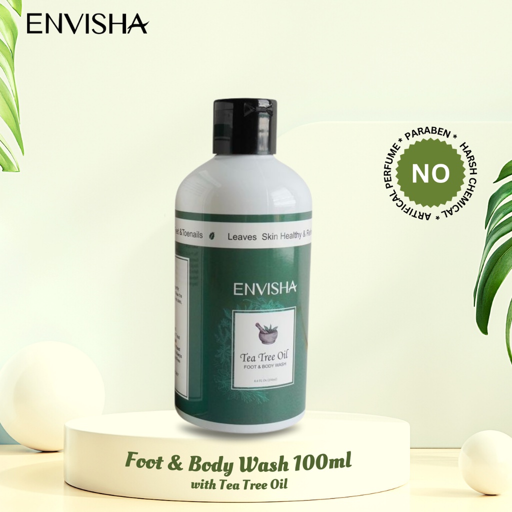Envisha Foot and Body Wash with 100% Tea Tree Oil All Natural Ingredients for Athlete