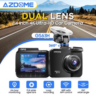 AZDOME GS63H Dashcam 4K Camera Reverse Car HD Front And Back Night Vision Car Camera Wifi GPS