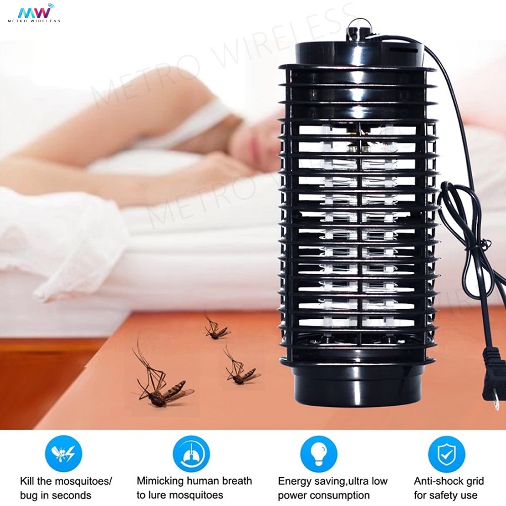 Bug Zapper Electric Shock Mosquito Killer Portable Insect Lamp Indoor