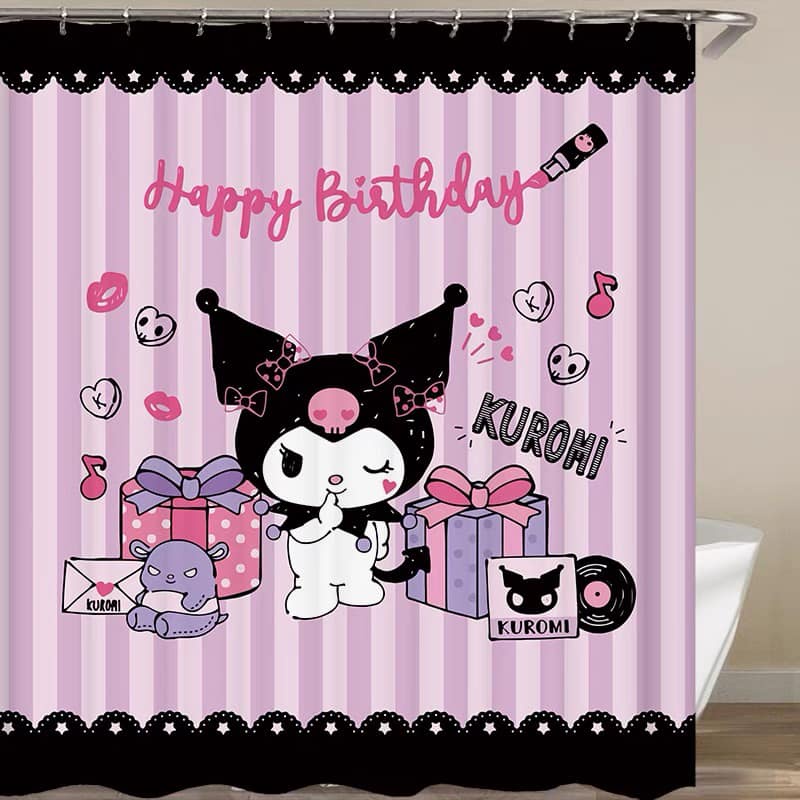 shower curtain korumi HAPPY BIRTHADAY = | Shopee Philippines