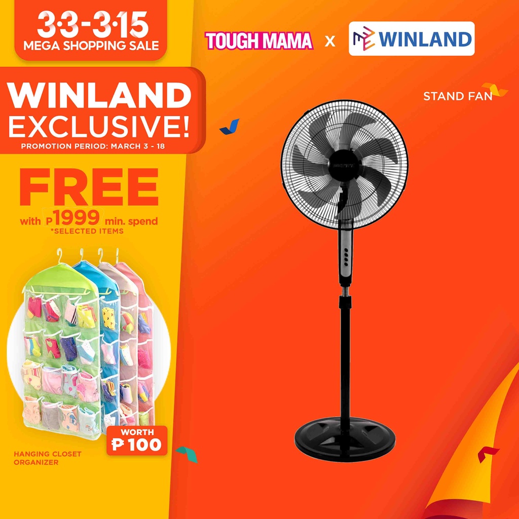 TOUGH MAMA by Winland 16inches 7Leaf High Impact Blade Electric Fan