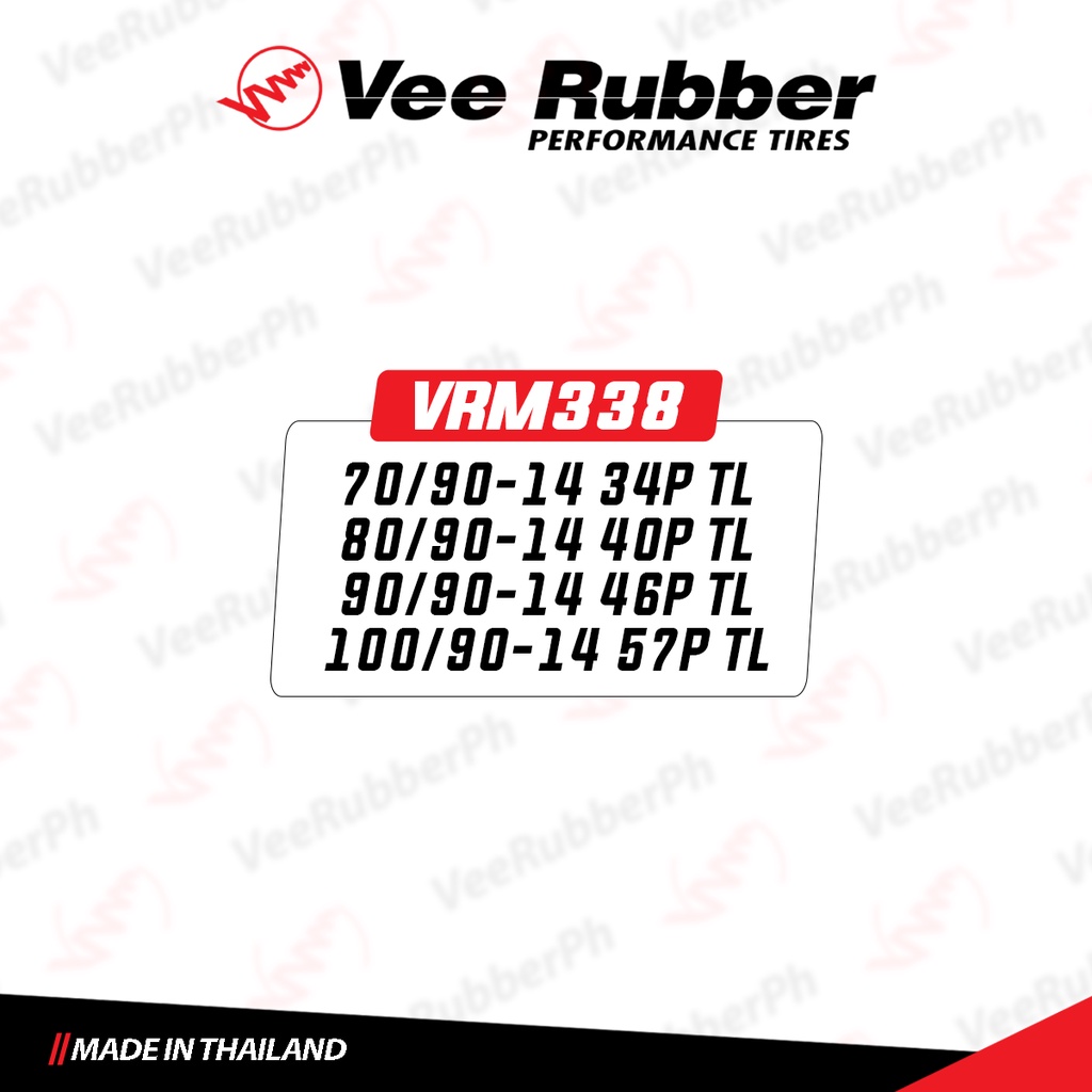 VeeRubber(ヴィーラバー) VeeRubber VRM338 90 90-14 46P TL タイヤ・ホイール