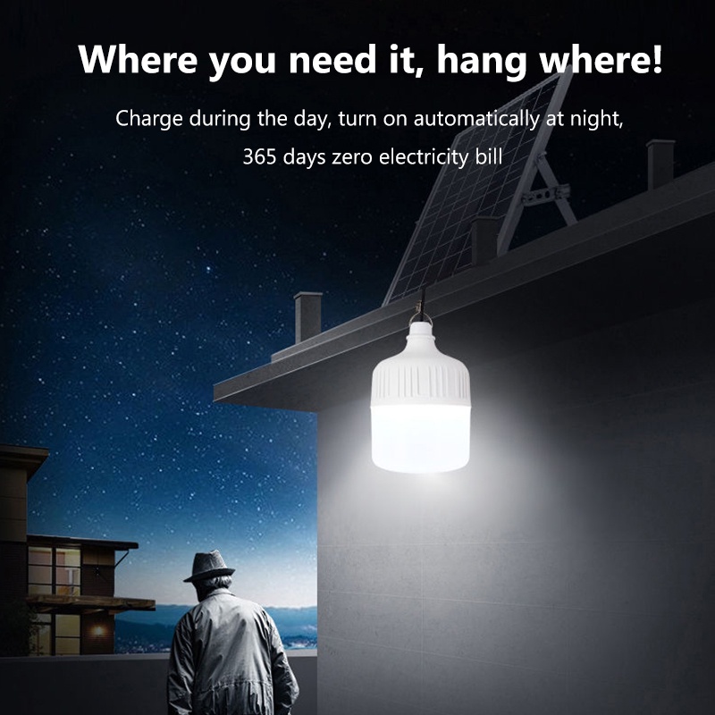 Solar Light NL Solar Bulb Light Outdoor Waterproof IP67 Solar Bulb Light Three Light Colors Portable - Image 4
