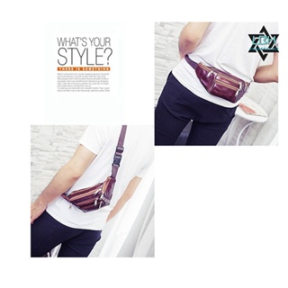 [COD&READY] Waist Belt Bag Sports Run Body And Shoulder Bags Genuine leather top layer leather #7