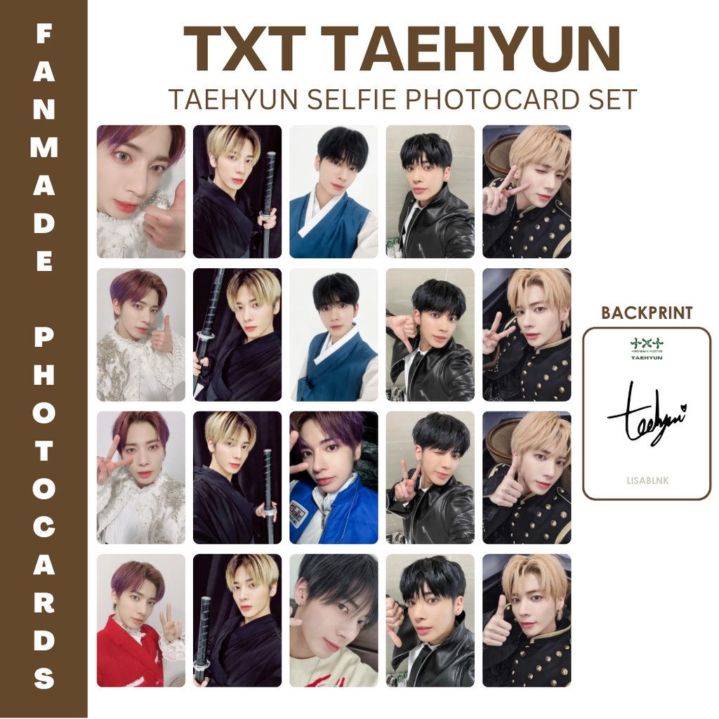 TXT TAEHYUN SELFIE FANMADE PHOTOCARD SET Shopee Philippines