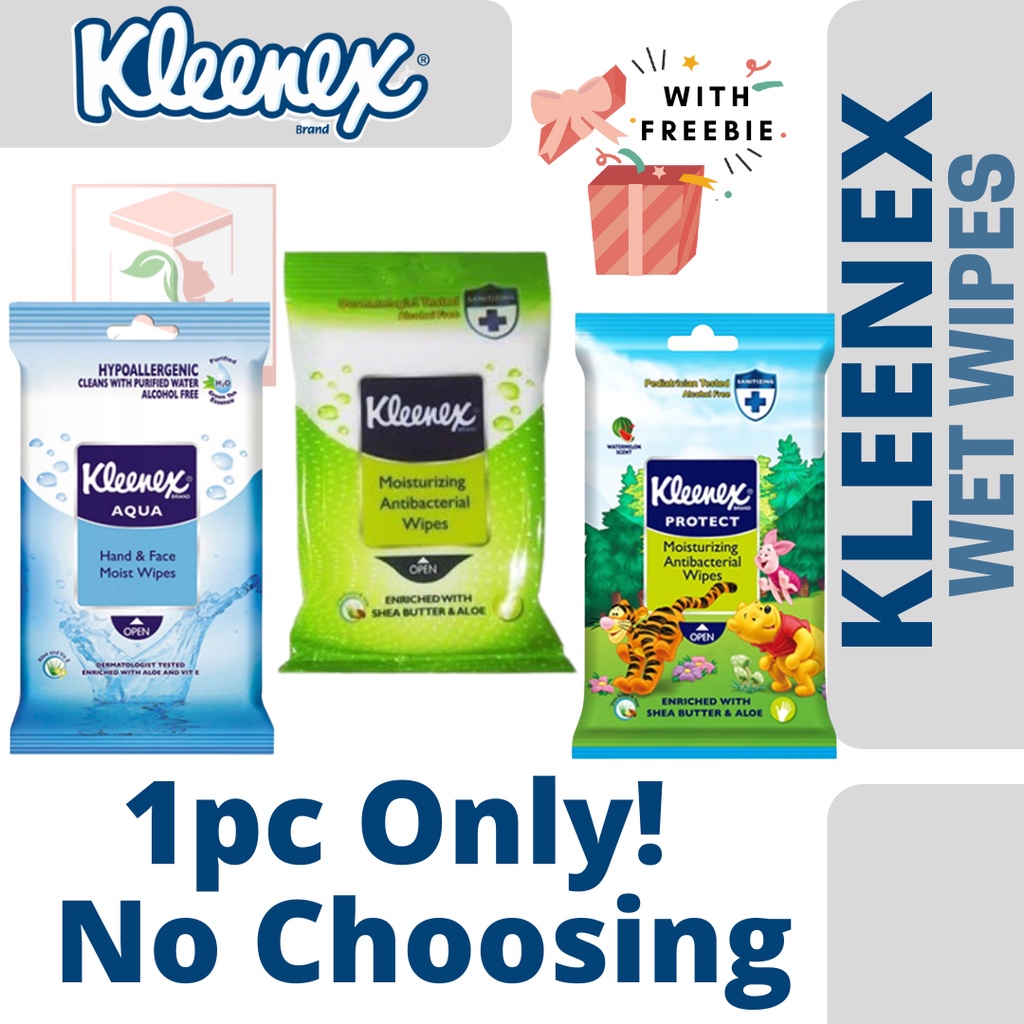 Kleenex Wet Wipes 1 Pack 10 Sheet. (no choosing variant) Shopee