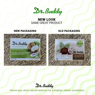 Set A of Dr.Buddy Anti-Bacterial | 1Soap + 1 Rub | Coconut Soap | 100g | Acne | Skin Problem | #3