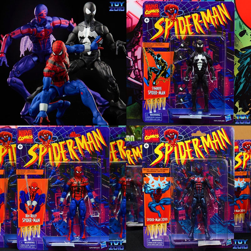 Marvel Legends Spider-Man Symbiote Ben Reilly 2099 Retro Collection ...