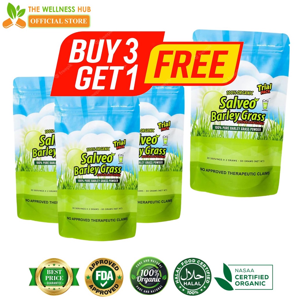 BUY 3 GET 1 FREE SALVEO BARLEY GRASS POWDER TRIAL PACK Shopee Philippines