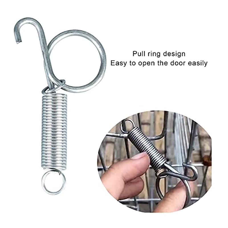 7cm Metal Cage Lock Galvanized Spring Lock for Rabbit Cage 10/20/50Pcs #2