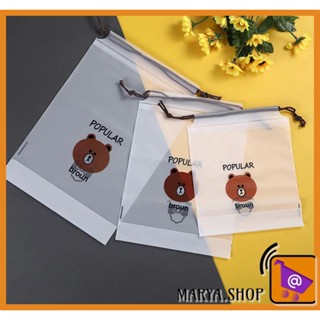 MARYA.SHOP Bag Waterproof Bear Gift Packaging Bag Drawstring Clothing Cosmetic Storage Bag