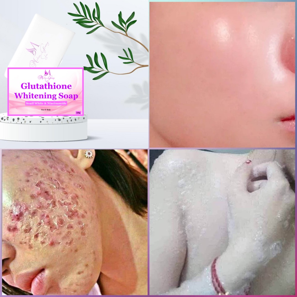Glutathione Whitening Soap face&body with Snail White&Niacinamide (135g