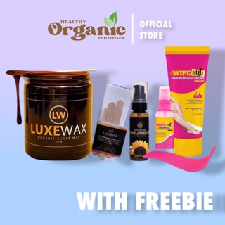 Luxewax Organic Sugar Wax Underarm Hair Legs Luxe Brazillian Cold Hot Wipeout Removal Cream Spray