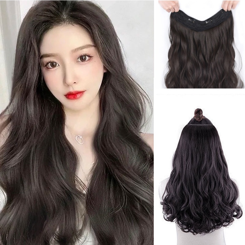 Wig Big Wave Hair Extension Piece Simulation Hair Piece Invisible ...